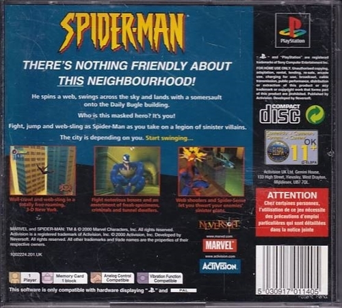 Spider-Man - PS1 (B Grade) (Genbrug)